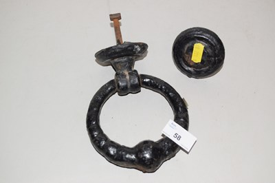 Lot 58 - Victorian cast iron door knocker