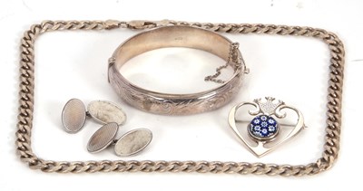 Lot 173 - A quantity of silver jewellery: to include a...