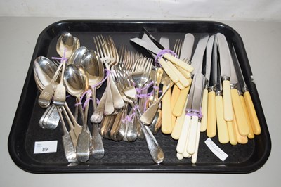 Lot 89 - Qty of silver plated and steel cutlery
