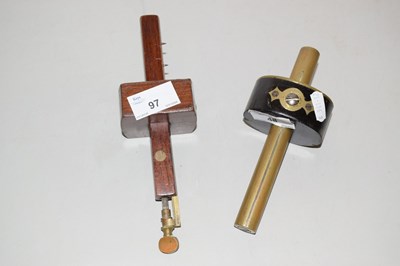 Lot 97 - Two vintage woodworking marking gadges