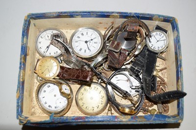 Lot 107 - A box of various assorted pocket and wrist...