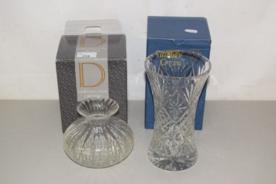 Lot 234 - A Dartington Crystal vase and one other