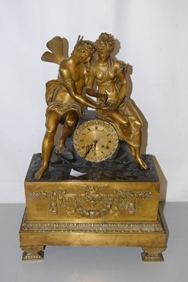 Lot 235 - A late 19th Century continental figural mantel...