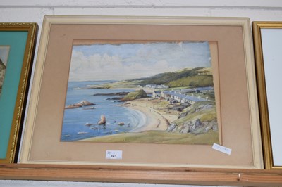 Lot 243 - 20th Century watercolour study of a coastal bay
