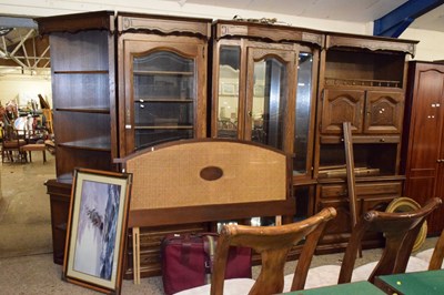 Lot 259 - A suite of mid 20th Century dark oak finish...