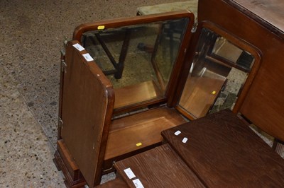 Lot 299 - Triple dressing table mirror with drawer beneath