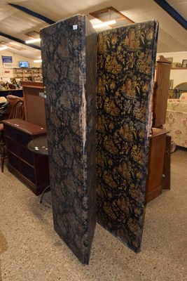 Lot 310 - A trifold dressing screen requiring re-upholstery