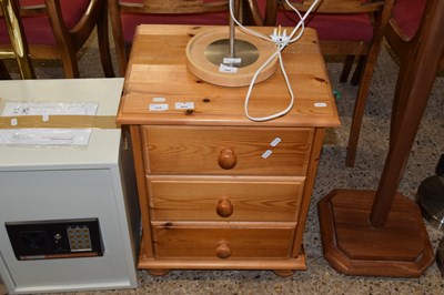 Lot 339 - Modern pine bedside cabinet