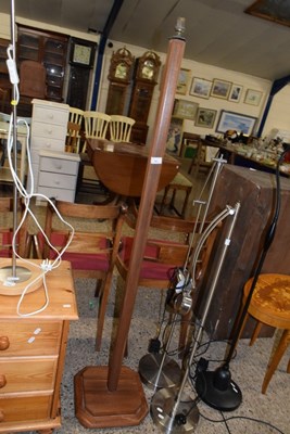 Lot 341 - A hardwood standard lamp