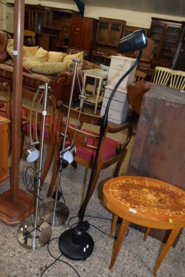 Lot 342 - A group of three floor standing reading lights