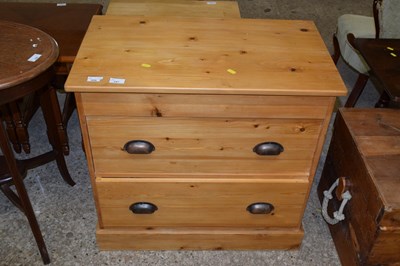Lot 347 - A modern pine two drawer chest