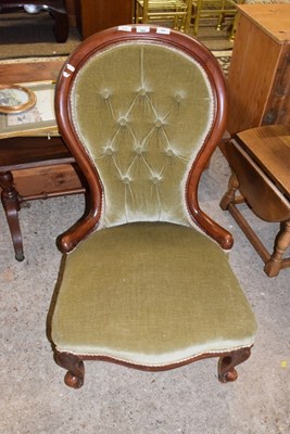 Lot 354 - A Victorian button back armchair