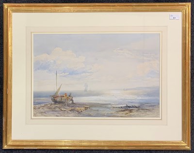 Lot 103 - Charles Bentley (1806-1854), A beach scene...