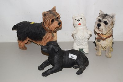 Lot 502 - Four composite models of dogs