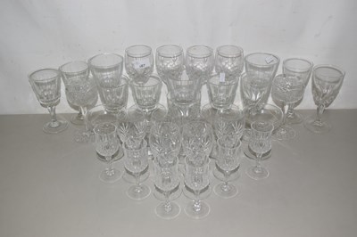 Lot 507 - Collection of various cut glass drinking glasses