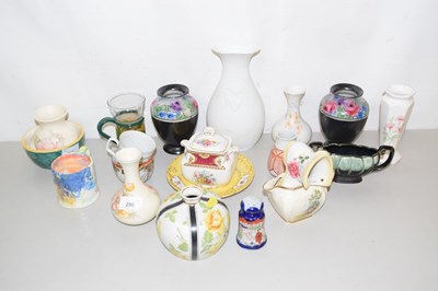 Lot 537 - A collection of various assorted vases, tea...