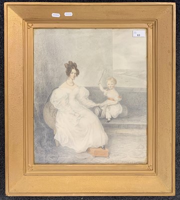 Lot 63 - William Moore Snr (1791-1851), Seated portrait...