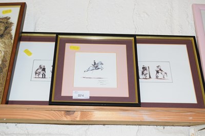 Lot 574 - Three equine pictures