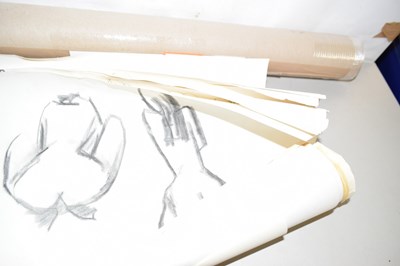Lot 577 - A tube containing various prints and art works