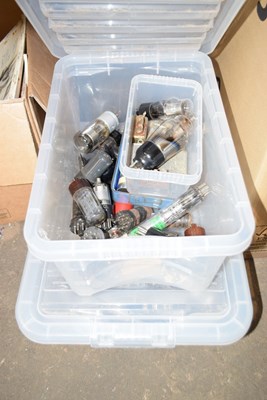 Lot 585 - Two boxes of radio valves plus two others