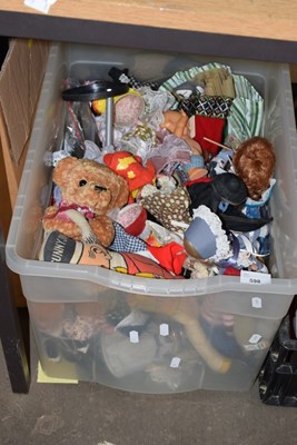 Lot 598 - Mixed collection of various dolls and sofr toys