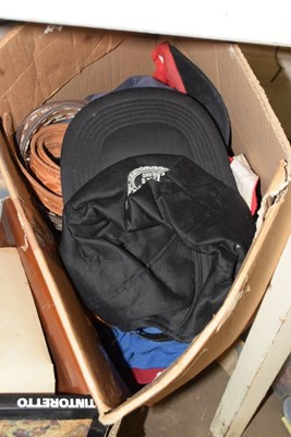 Lot 599 - Mixed lot of various hats and belts