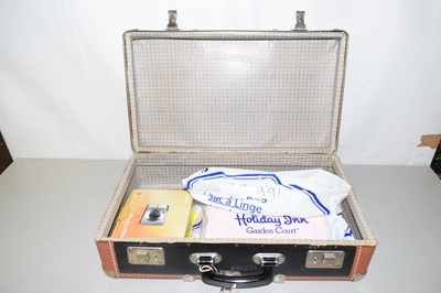 Lot 604 - Small suitcase containing a Canon camera etc