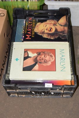 Lot 630 - Box of hardback books to include Marilyn...