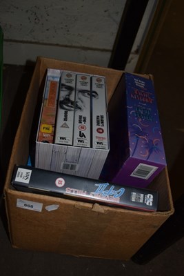 Lot 668 - Box of VHS tapes