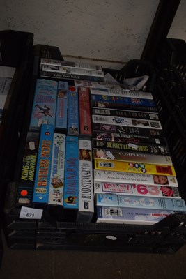 Lot 671 - Box of VHS tapes