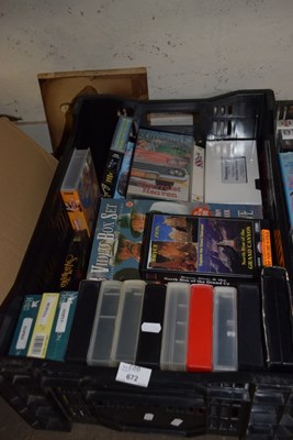 Lot 672 - Box of VHS tapes