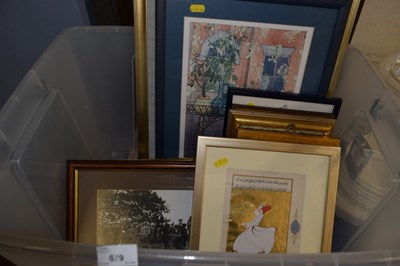 Lot 679 - Box of various prints, photographs etc