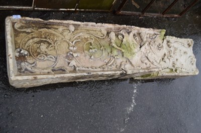 Lot 374 - A large stone panel likely an overmantel or...