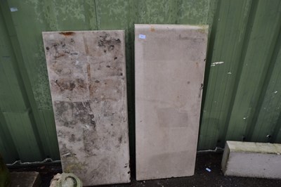 Lot 378 - Two concrete panels and a further similar...