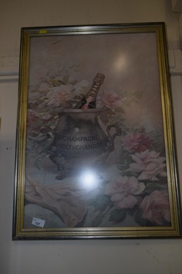 Lot 727 - A print of a champagne bottle