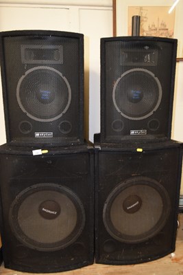 Lot 738 - Two pairs of Skytec speakers