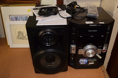 Lot 749 - A Panasonic hi-fi system with instruction manual