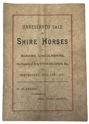 Lot 860 - AUCTION CATALOGUE: UNRESERVED SALE OF SHIRE...