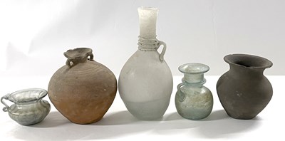 Lot 229 - Antiquities: Mixed Lot of Roman Glass and Ceramics