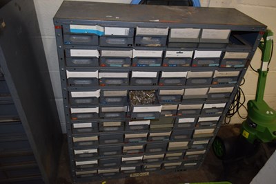 Lot 861 - A garage storage chest and contents