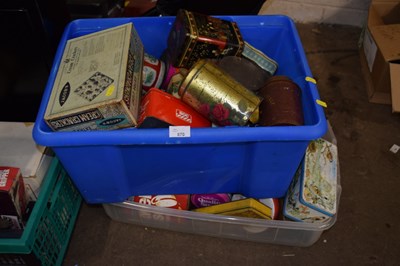 Lot 870 - Two boxes of vintage tins