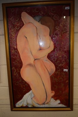Lot 879 - A modern painted study of two nudes