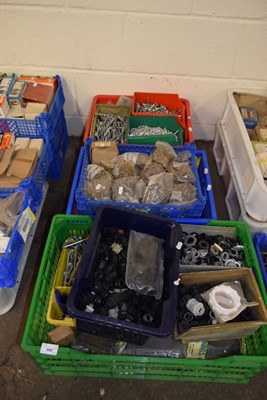 Lot 889 - Three large boxes of various screws, nuts,...