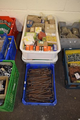 Lot 890 - Three boxes of various cable clips and other...