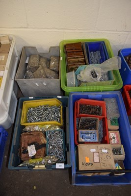 Lot 891 - Four large boxes of screws, nails etc