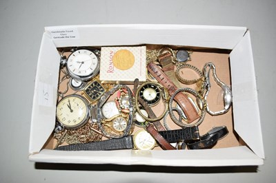 Lot 115 - Box of various mixed wrist and pocket watches