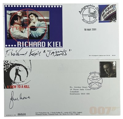 Lot 42 - SIGNED JAMES BOND FIRST DAY COVERS: A View to...