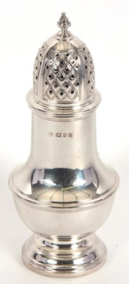 Lot 65 - An Elizabeth II silver caster of plain...