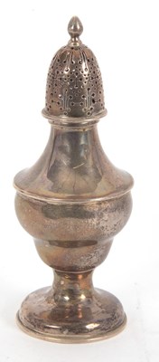 Lot 71 - A Georgian silver sifter of plain baluster...