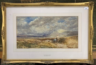 Lot 88 - John Keeley RBSA (1849-1930), 'On the Marshes,...